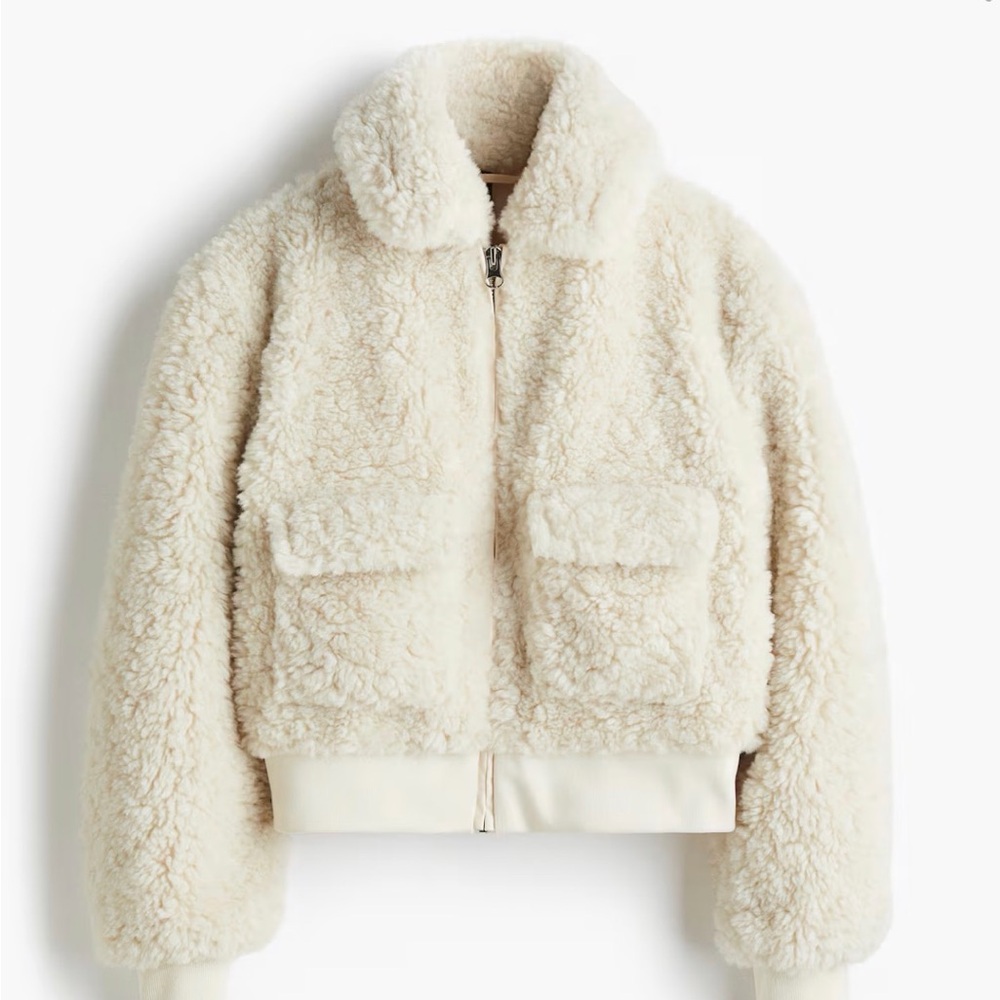 H&M Cream Sherpa Jacket - Sold Out - Picture 5 of 6
